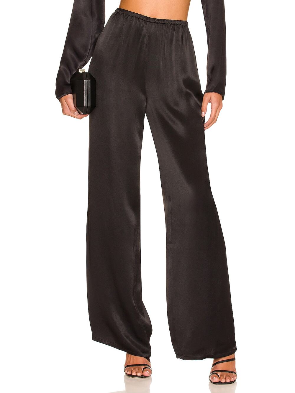 Camila Coelho Flowy Black Chelsie Pants Size M